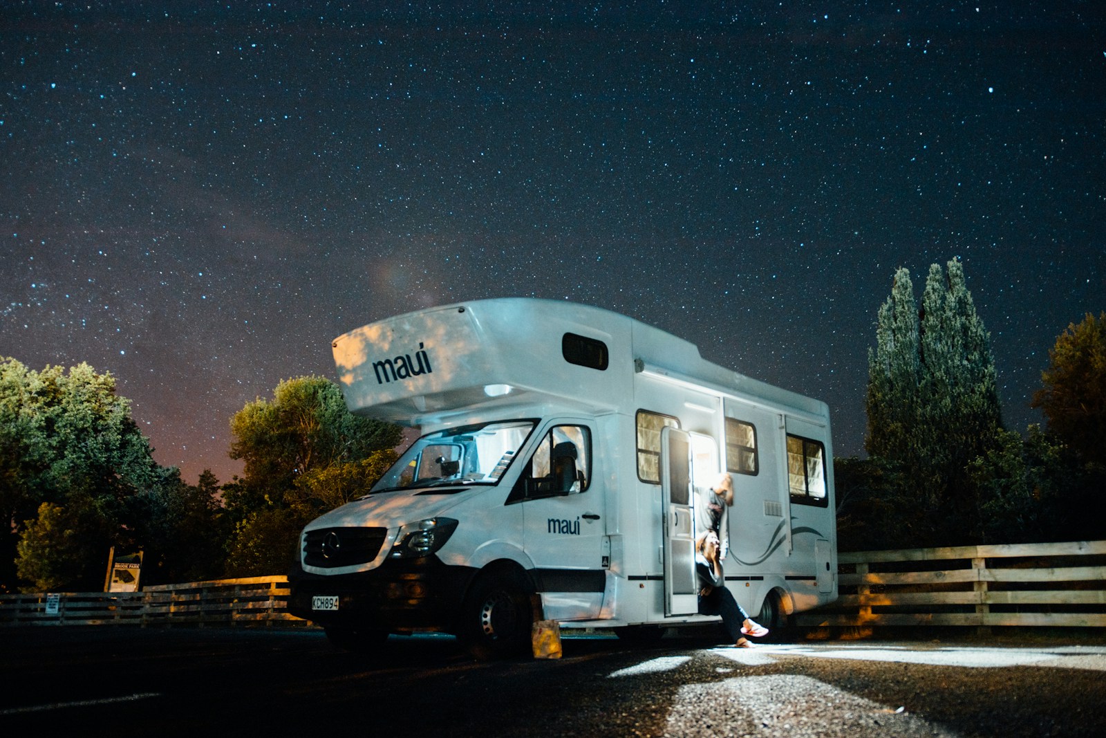 white Maul type-C motorhome with rv insurance
